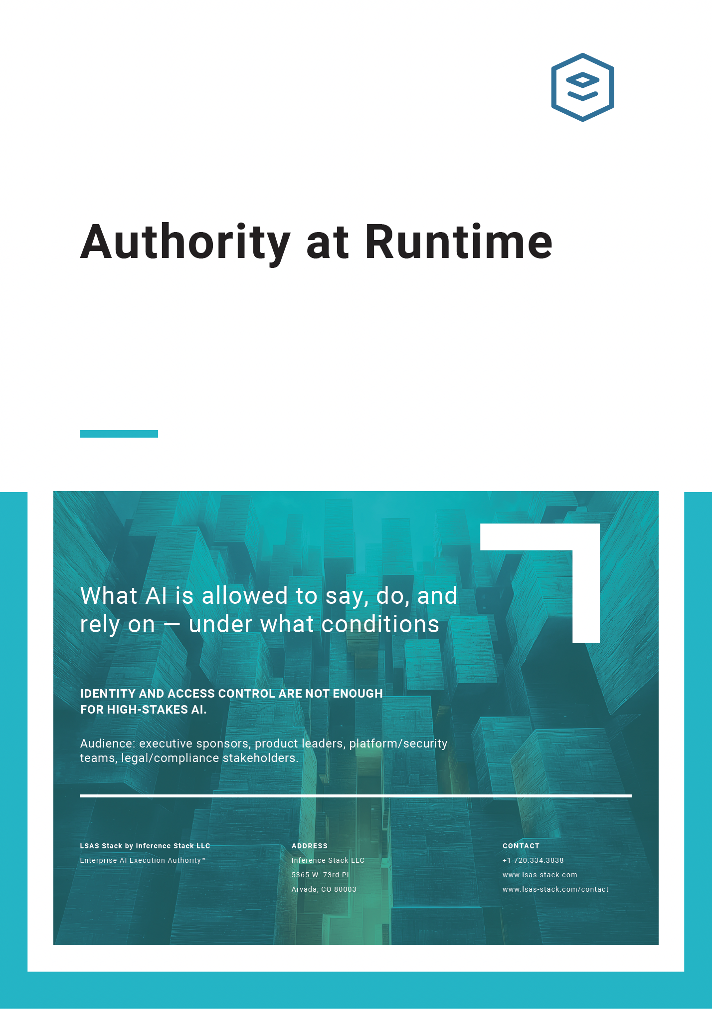 Authority at Runtime governance brief cover